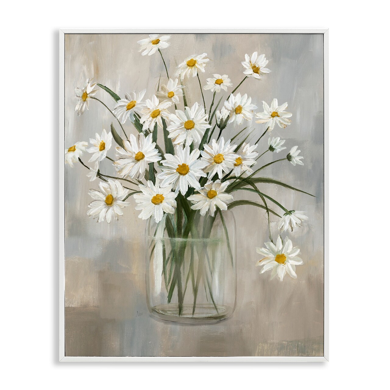 Stupell Industries Potted Daisy Bloom Bouquet Framed Giclee Art
